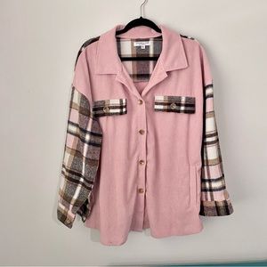 Pink/Brown Shacket - Chic Soul